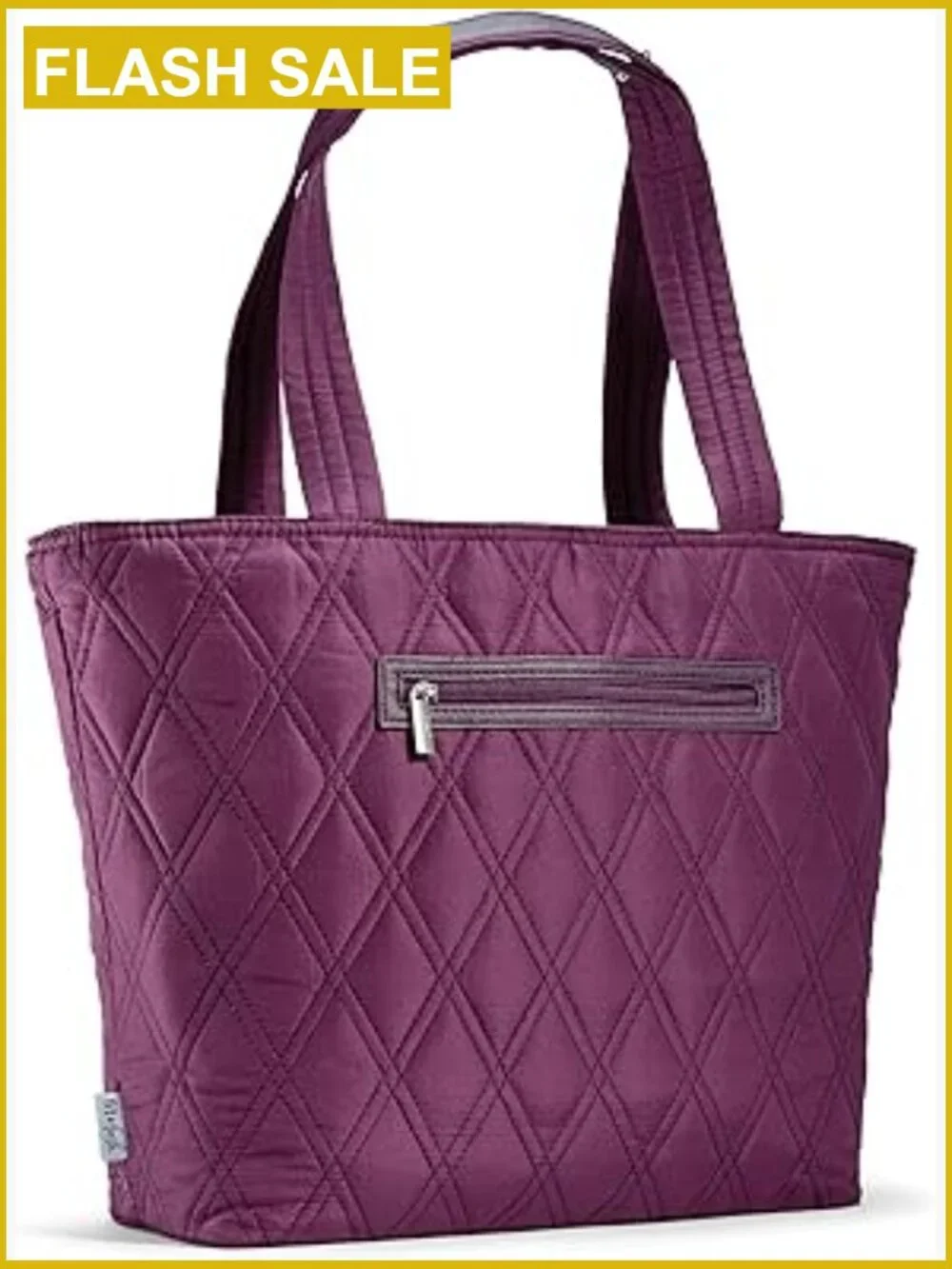 Quilted Insulated Laptop Tote Bag with Lunch Pocket, 17